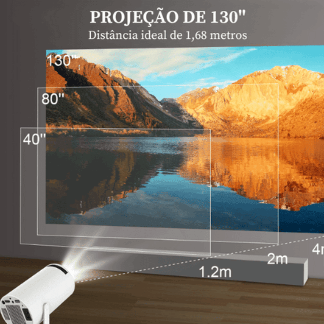 Projetor Portátil Full HD PRO 4K - MARINHO